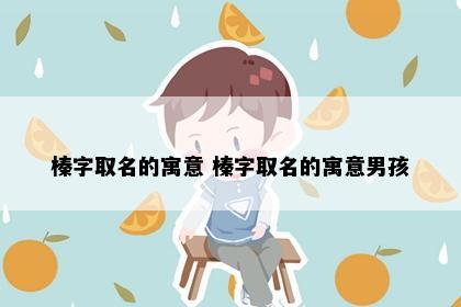榛字取名的寓意 榛字取名的寓意男孩