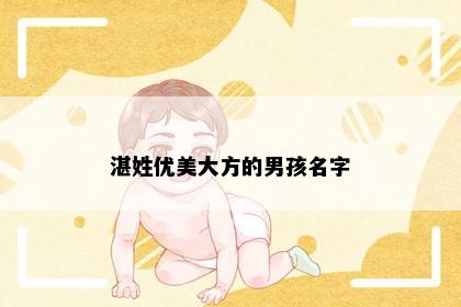 湛姓优美大方的男孩名字