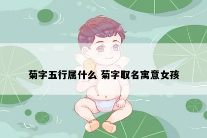 菊字五行属什么 菊字取名寓意女孩